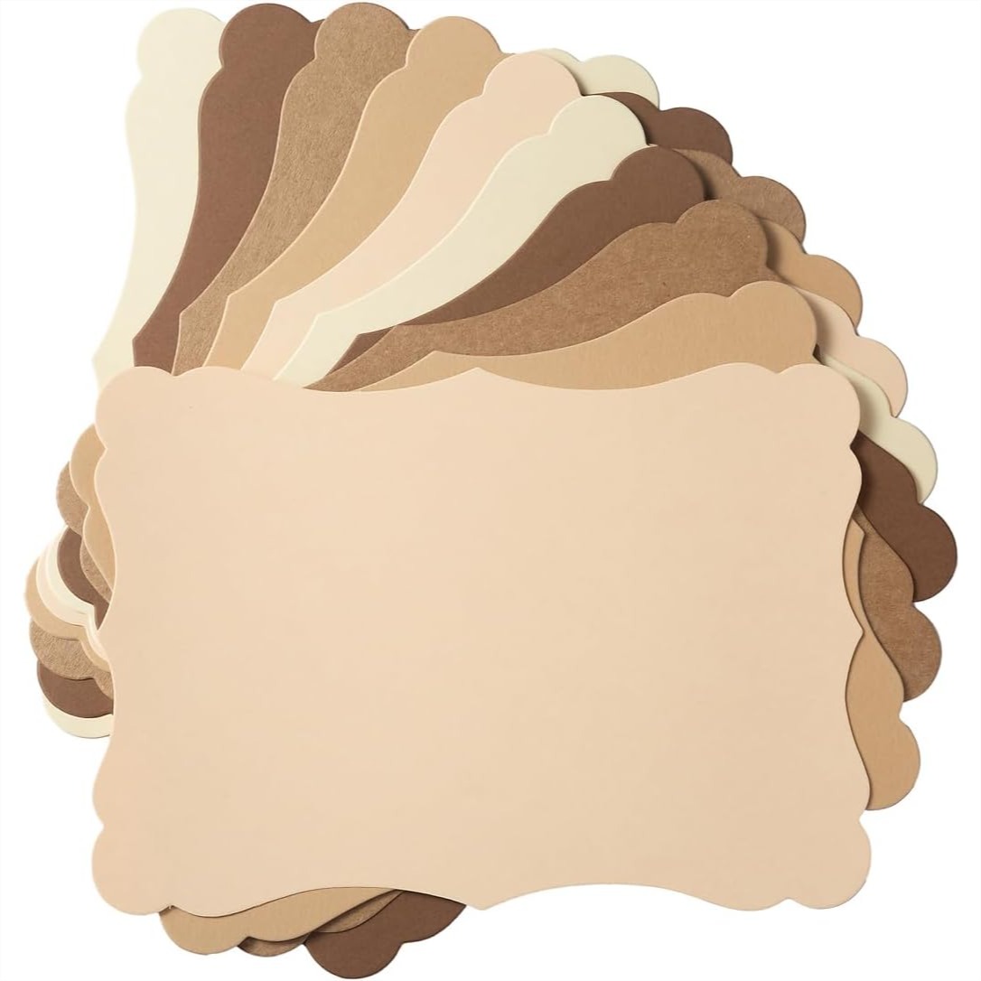 Baby Products Gift Pack - 50 Pack Blank Kraft Greeting Cards
