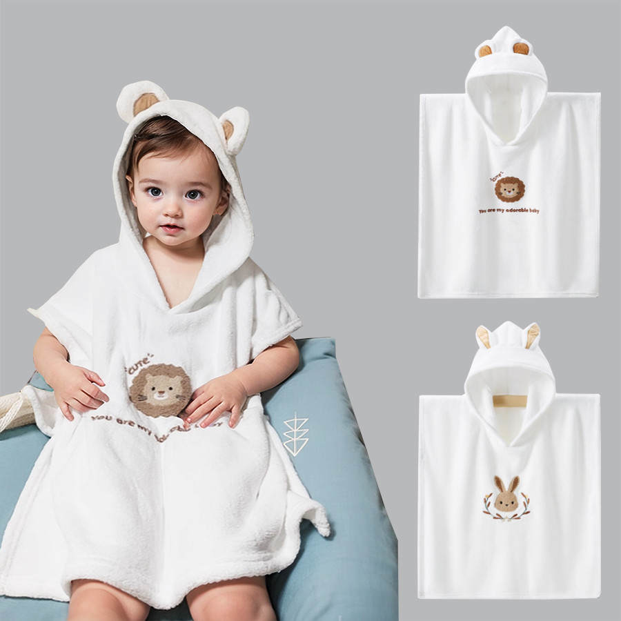 Baby Products For Summer - Baby Hooded Bathrobe Kids Bath Towel
