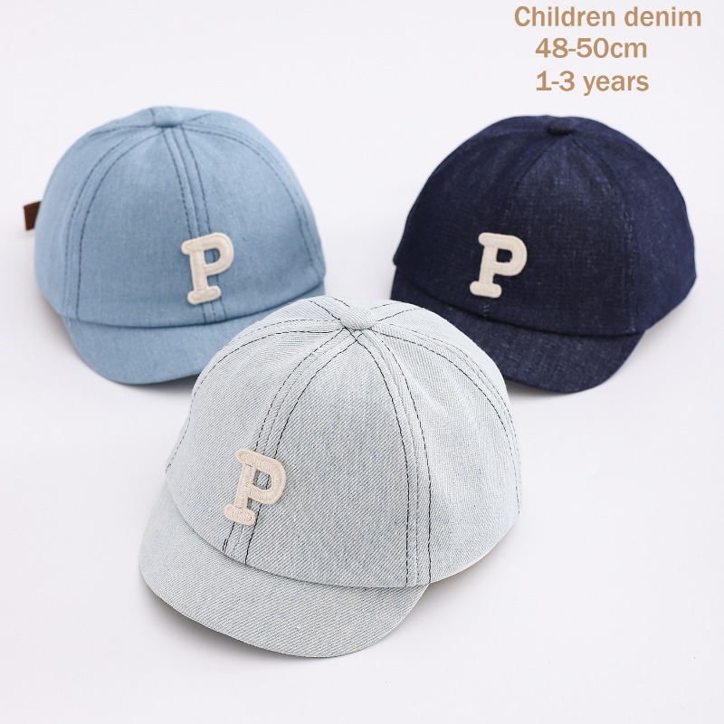 Baby Products For Summer - Kids Denim Baseball Cap 48-50cm Washed