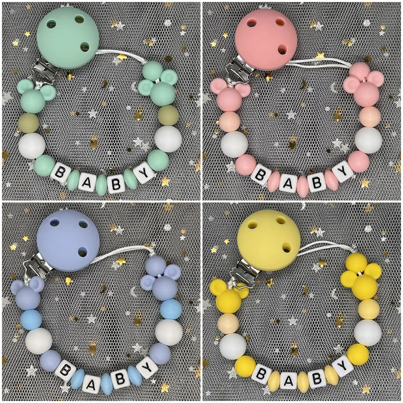 Baby Pacifier Clip - Baby Pacifier Clip Personalised Name Dummy
