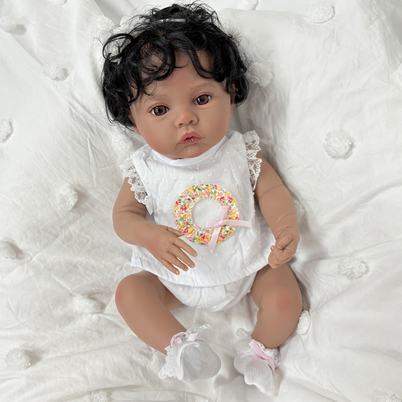 Baby Products For Curly Hair - 19inch Meadow Dark Skin Full Vinyl