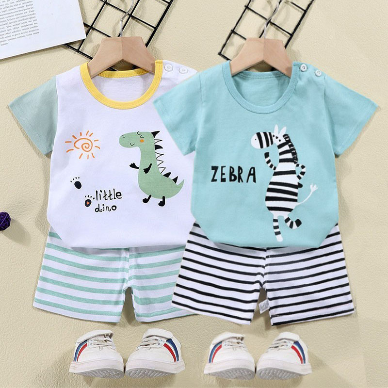 Cotton Tees+Shorts 2-piece Tra - đánh giá và giá Baby Products For Summer