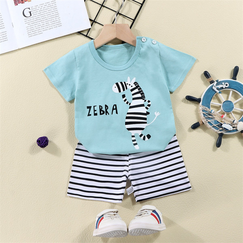 Cotton Tees+Shorts 2-piece Tra - đánh giá và giá Baby Products For Summer