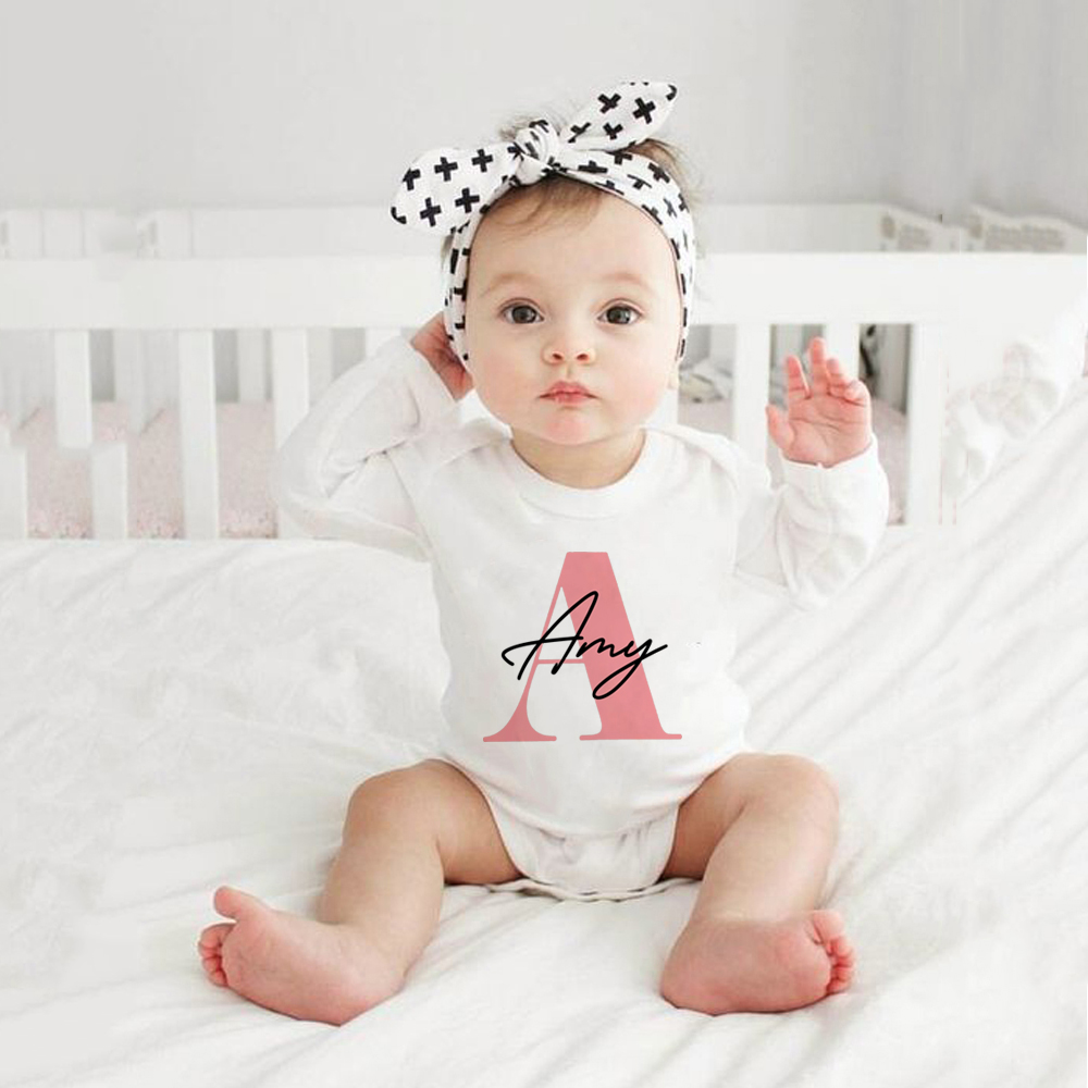 Bé Gái Tên Romper Áo Liền Quần - đánh giá và giá Baby Products Name